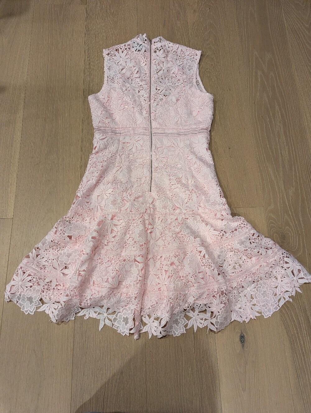 Delicate Pink Floral Lace Dress - Picture 2 of 6